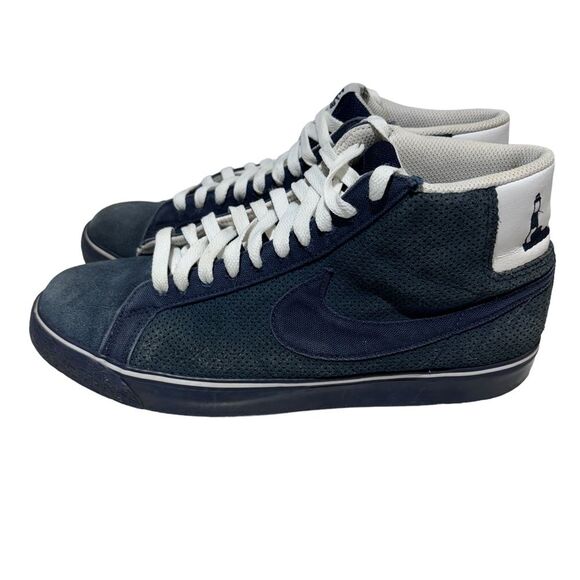 Vintage Nike Blazers SB Poets Lighthouse Blue Suede Sz 11 - Picture 4 of 15